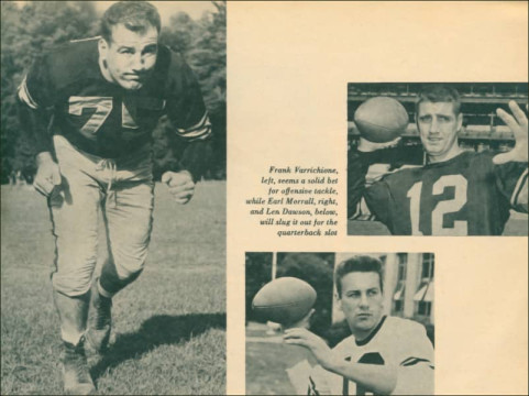Earl Morrall & Len Dawson in a 1958 Pittsburgh Steelers Preview