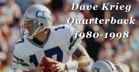 Dave Krieg, NFL Quarterback 1980 to 1998
