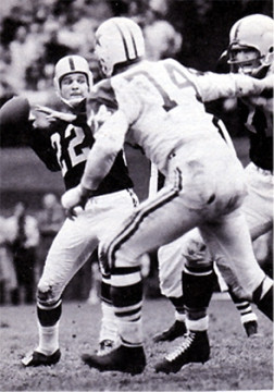 15-Year Hall of Fame Veteran quarterback. Played the majority of his time with the Detroit Lions and Pittsburgh Steelers. Led the Lions to 3 NFL  Championships during the decade of the 1950s. 