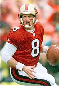A 3-time Super Bowl winning quarterback for the San Francisco 49ers. Twice named NFL MVP he was inducted into the Hall of Fame in 2005.