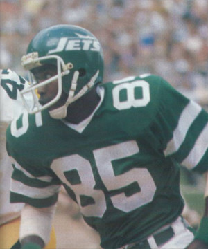 Wesley Walker of the New York Jets. Walker had over 8300 yards receiving and 71 touchdowns in his 13 year NFL career.