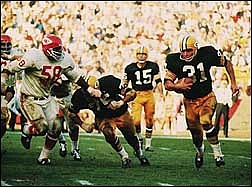 One of the most recognized fullbacks of the NFL in the 1960s Taylor was a major contributor to the success of Vince Lombardi's Green Bay Packer teams. Rushed for almost 8600 yards in his 10-year career. Inducted in to the Professional Football Hall of Fame in 1976. 