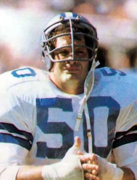 While he never made a Pro Bowl in his 13 year career with Dallas he played 135 consecutive games - including 5 Super Bowls. Earning All-Southeastern Conference and All American honors at Mississippi State, he was a 6th-round draft pick of the Cowboys in 1968. In 1975 Dallas became the first Wildcard playoff team to make a Super Bowl. That year, in the NFC Championship game against the Los Angeles Rams Lewis had 2 interceptions in the 37-7 victory. And though he never made an NFL Pro Bowl Team he was named to the Dallas Cowboys Silver Anniversary Team in 1984.