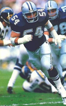  Nicknamed "The Manster", White was the Cowboys 1st-round pick in 1975 after receiving the Outland Trophy, the Lombardi Award, and being the Atlantic Coast Conference Player of the Year while at the University of Maryland.
 He played 14 years in Dallas making 9 Pro Bowls and 8 All-Pro Teams. Named to the Hall of Fame All-80s team he is credited with 52 sacks (officially) and 111 sacks (unofficially) in his career.
 
