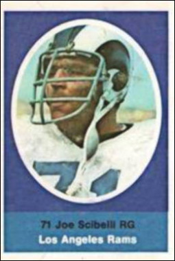 Joe Scibelli 1972 Sunoco Football Card
