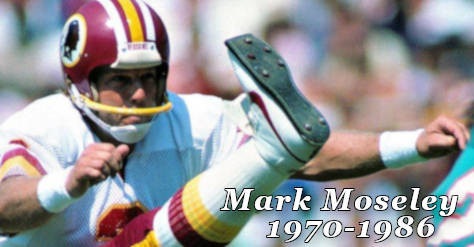 Mark Moseley, Kicker 1970 to 1986