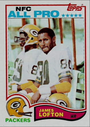 James Lofton 1982 Green Bay Packers Topps Football Card