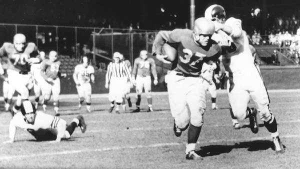 One of the Superstars of the early NFL of the 1950s. Rookie of the Year in 1950 his big-play ability was out-done only by his exceptional off-field character. After over 50 years he still ranks #14 on the Lions All-Time All-Purpose Yards list with 5371.