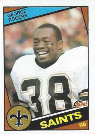 George Rogers 1984 New Orleans Saints Topps Football Card