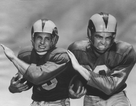 2 Hall of Fame receivers from the high-powered offense that was the early 1950s Rams. Both members of the Pro Football Hall of Fame 1950s All-Decade Team.