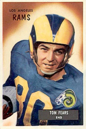 Tom Fears 1955 Los Angeles Rams Bowman Football Card