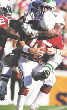 As an Eagles he averaged over 1 sack a game during his 8 year career with them. 124 sacks in 121 games played. Still has the #2 spot on the NFL's All-Time Career Sack leaders list with 198 sacks - this one of Cardinals QB Neil Lomax among them.
