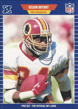 Kelvin Bryant 1989 Washington Redskins Pro Set Football Card