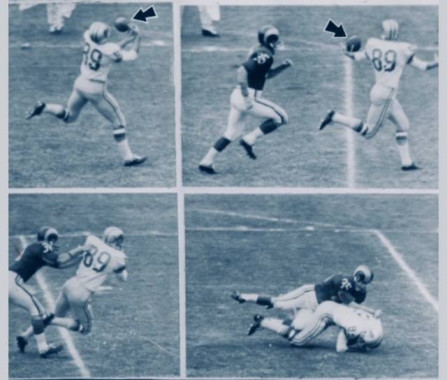 1961 Catch against the Rams by Gail Cogdill