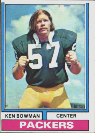 Ken Bowman 1974 Green Bay Packers Topps Football Card #4