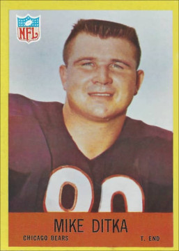 Mike Ditka 1967 Philadelphia Eagles Philadelphia Brand Football Card #29