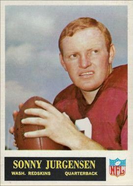 Sonny Jurgensen 1965 Washington Redskins Philadelphia Gum Company Football Card #188