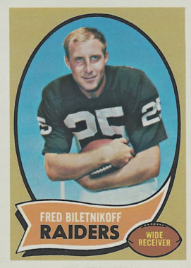 Fred Biletnikoff 1970 Oakland Raiders Topps Football Card #85