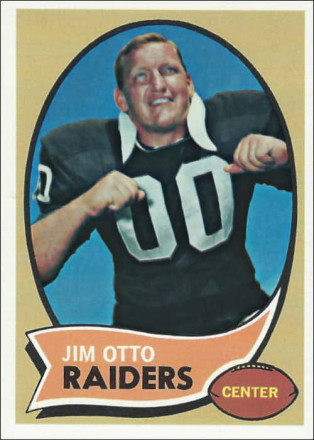 Jim Otto 1970 Oakland Raiders Topps NFL Football Card #116