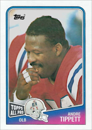 Andre Tippett 1988 New England Patriots Topps All Pro Football Card #186
