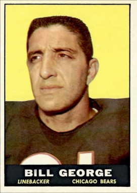 Bill George 1961 Chicago Bears Topps Football Trading Card #16
