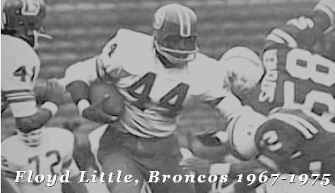 Floyd Little, Denver Broncos Runningback 1967 to 1975