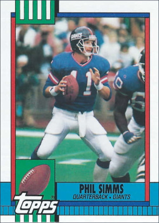 Phil Simms 1990 New York Giants Topps NFL Football Trading Card #51