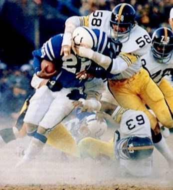 Jack Lambert and Ernie Holmes Stop Lydell Mitchell