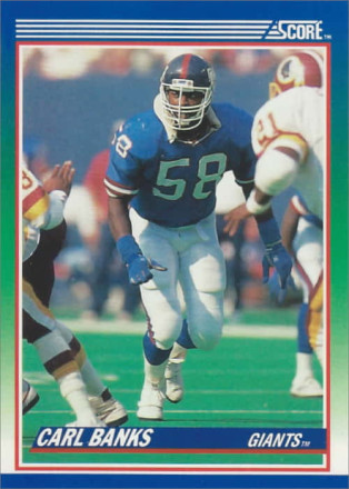 Carl Banks New York Giants 1990 Score Football Trading Card #91