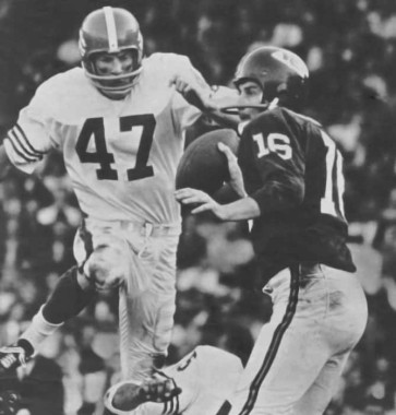 Len Dawson is Rushed by the Broncos John McGeever