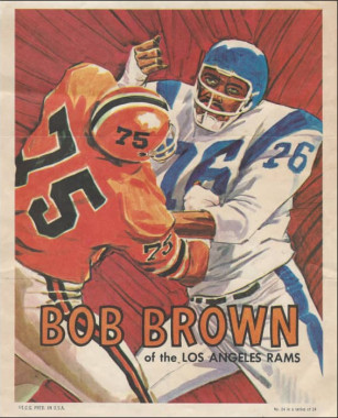 Bob Brown 1970 Topps Football Insert Poster #24