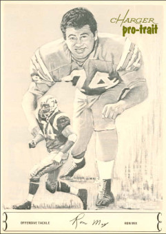 Ron Mix "Pro-Trait" from a 1969 San Diego Chargers Game Program