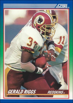 Gerald Riggs 1990 Washington Redskins Score NFL Trading Card #66