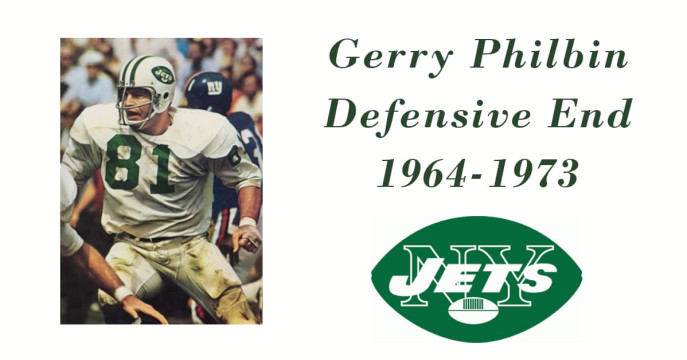 Gerry Philbin, Defensive End 1964 to 1973