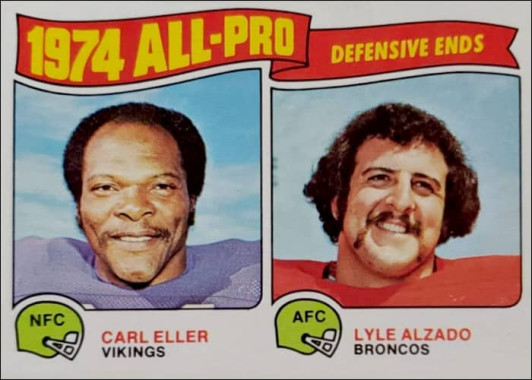Carl Eller & Lyle Alzado 1975 Topps Football Card | 1974 All Pro Defensive Ends #216
