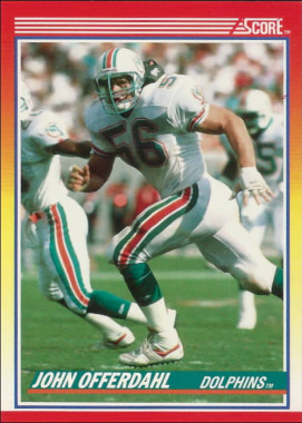 John Offerdahl 1990 Miami Dolphins Score NFL Football Trading Card #235