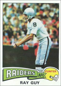 1975 Topps - made his 3rd straight Pro Bowl while leading the league with a 43.8 Average-Yards-Per-Punt. 