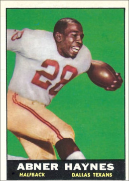 The Texans leading rusher in 1961 with 841 yards and 9 touchdowns. Made the AFL West All-Star Team.