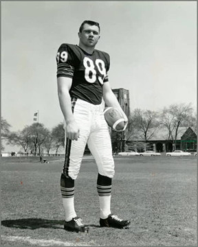 A youthful Mike Ditka poses for a Bear's PR Photo Op 