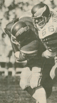 In 1974 the Bengals traded linebacker Bill Bergey to the Eagles. Bergey ended up with an All Pro season. Here he brings down Chargers runner Don Woods. 