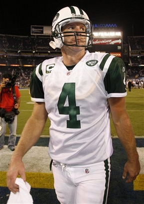 Jets QB Brett Favre in 2008