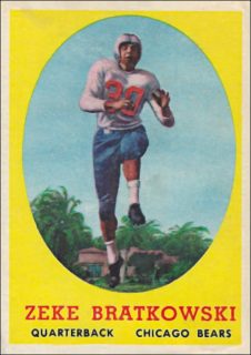 Zeke Bratkowski 1958 Chicago Bears Topps Card
