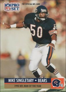 Mike Singletary 1991 Chicago Bears Pro Set Football Card #5