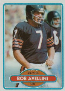 Bob Avellini 1980 Chicago Bears Topps Football Card #82