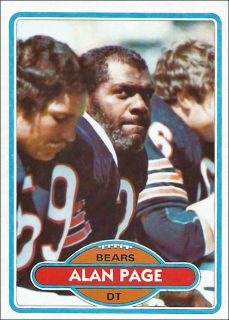Alan Page 1980 Chicago Bears Topps Football Card #205