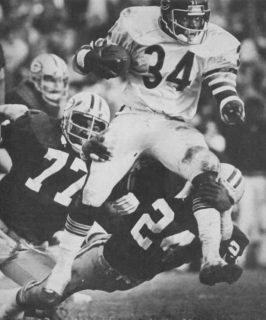 Walter Payton (#34), Johnnie Gray (#24) & Mike Butler (#77)