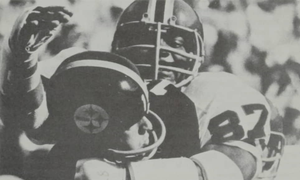 Falcons Claude Humphrey sacks Dick Shiner