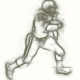 running back clip art 1960s