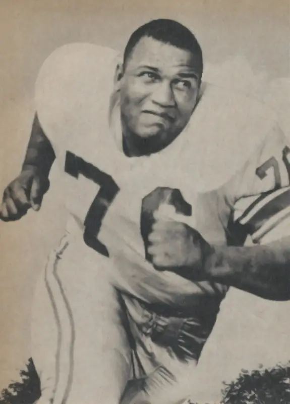 A magazine PR photo of Lions great Roger Brown in 1962.