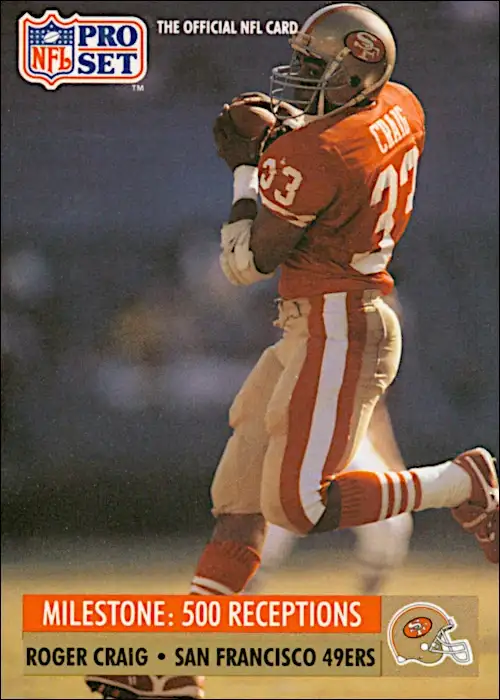 Roger Craig 1991 San Francisco 49ers Pro Set Football Trading Card #21